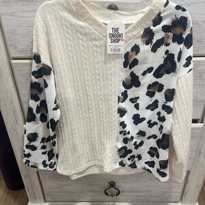 White and Black Leopard Print Sweater direct from the Snooki Shop in NJ
